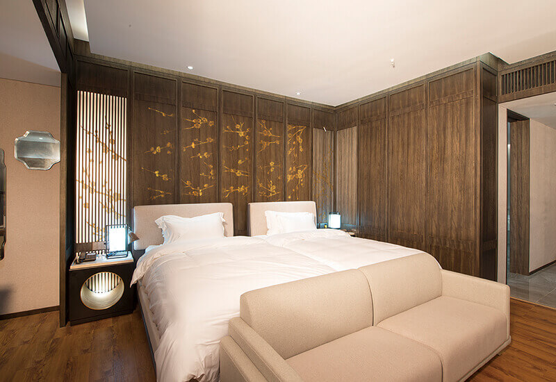 Schlafzimmer Suiten Fabrik Großhandel Massivholz klassisches Design Hotelmöbel Set